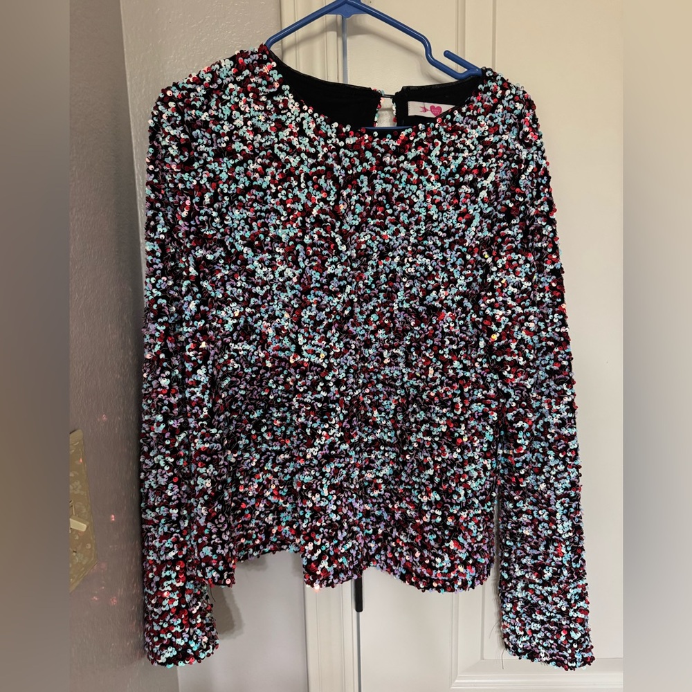 Buddy Love Vibrant Sequin Blouse